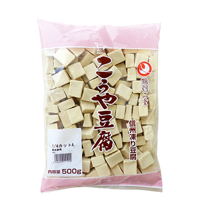 鶴羽二重高野豆腐1/4カットA 500g - 登喜和冷凍食品株式会社